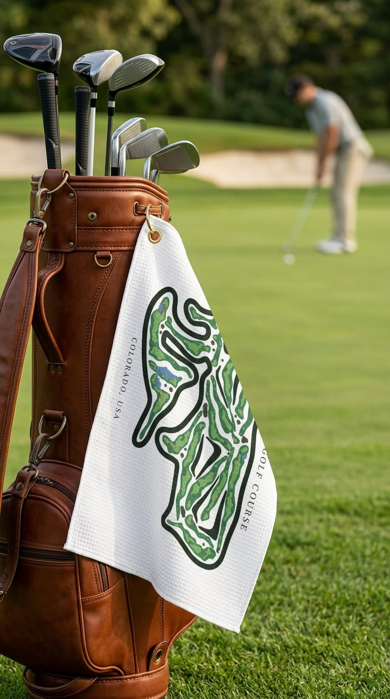 Sanctuary Golf Course, Colorado   | Golf Course Print Towels | Golf Course Microfiber image 0