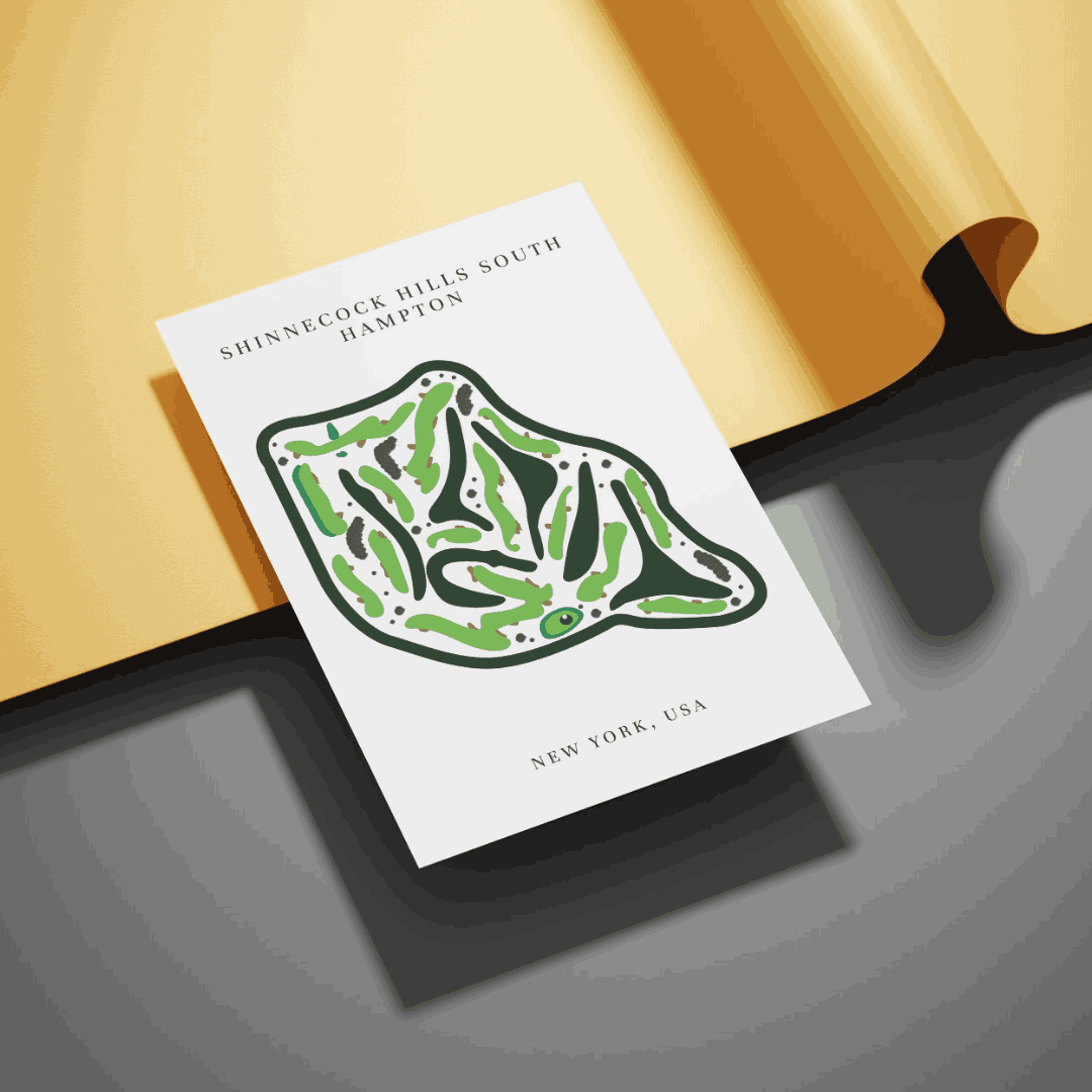 Shinnecock Hills Golf Course Print, New York, Golf Map Artworks