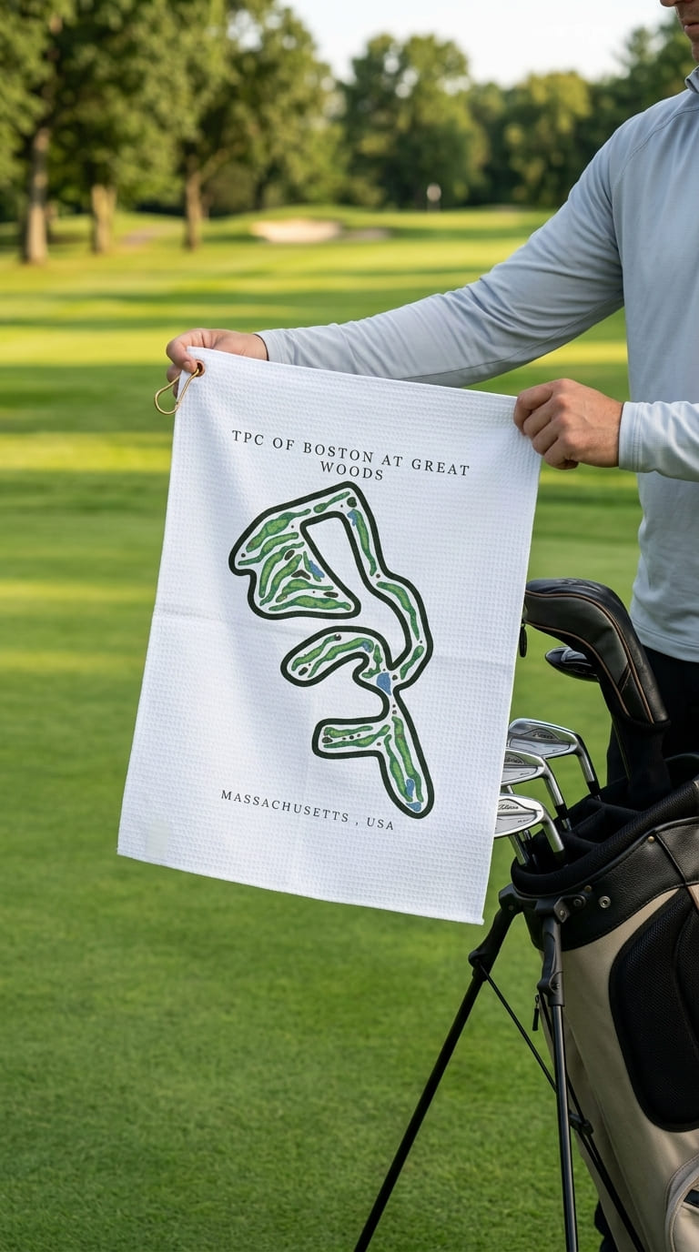 TPC of Boston at Great Woods, Massachusetts  | Golf Course Print Towels | Golf Course Microfiber image 1