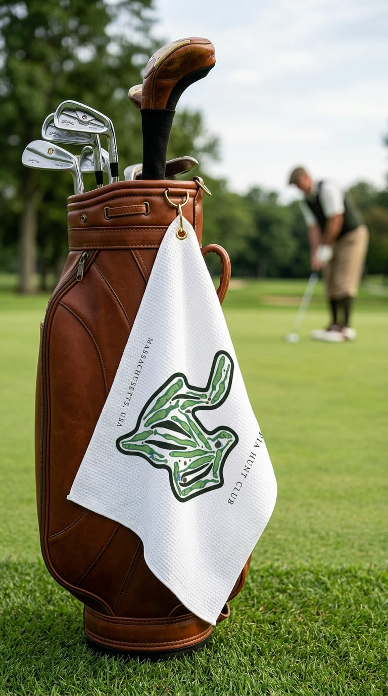 Myopia Hunt Club, Massachusetts | Golf Course Print Towels | Golf Course Microfiber image 2