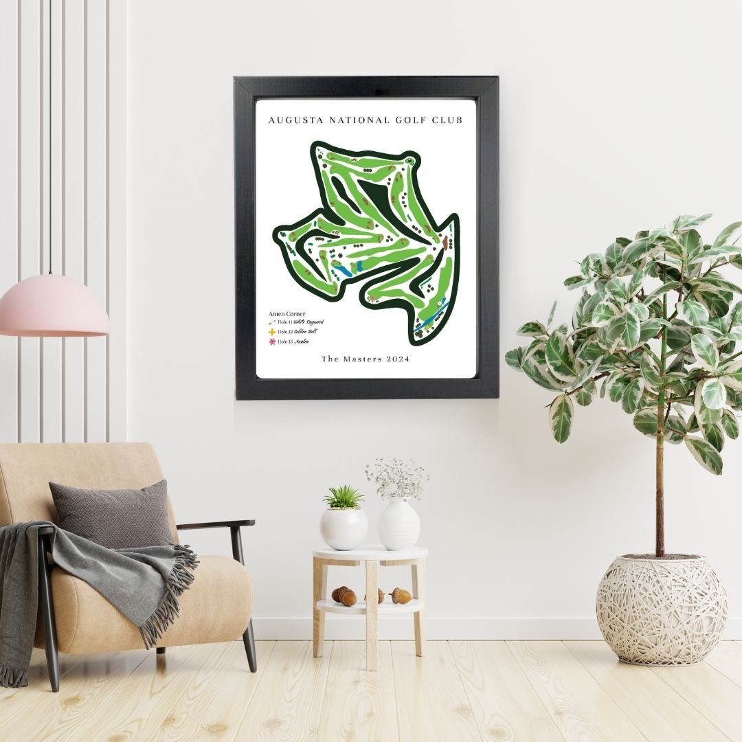 Amen Corner The Masters, Augusta National Golf Club Golf Course Print, Georgia, Golf Map Artwork