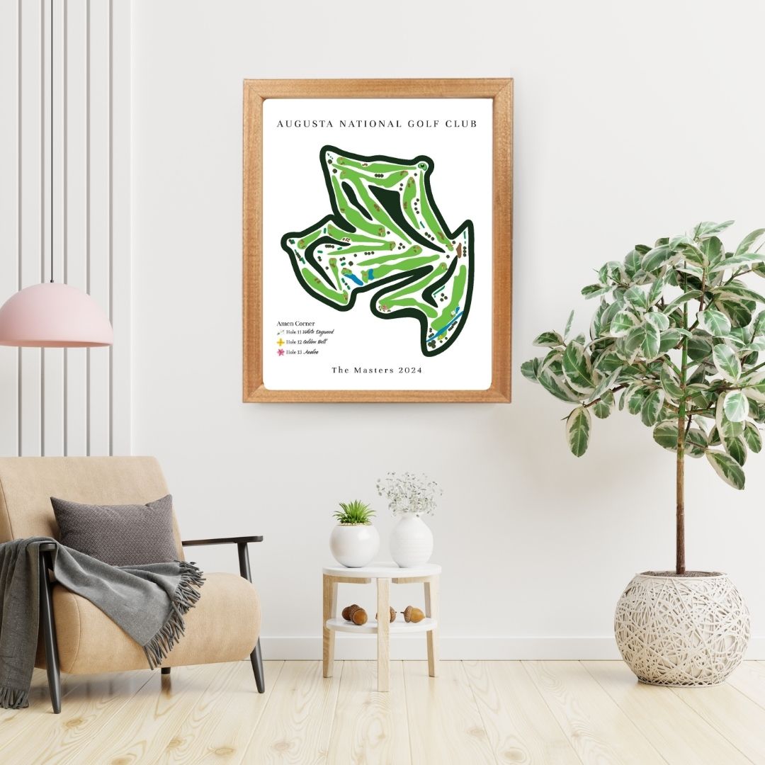 Amen Corner The Masters, Augusta National Golf Club Golf Course Print, Georgia, Golf Map Artwork