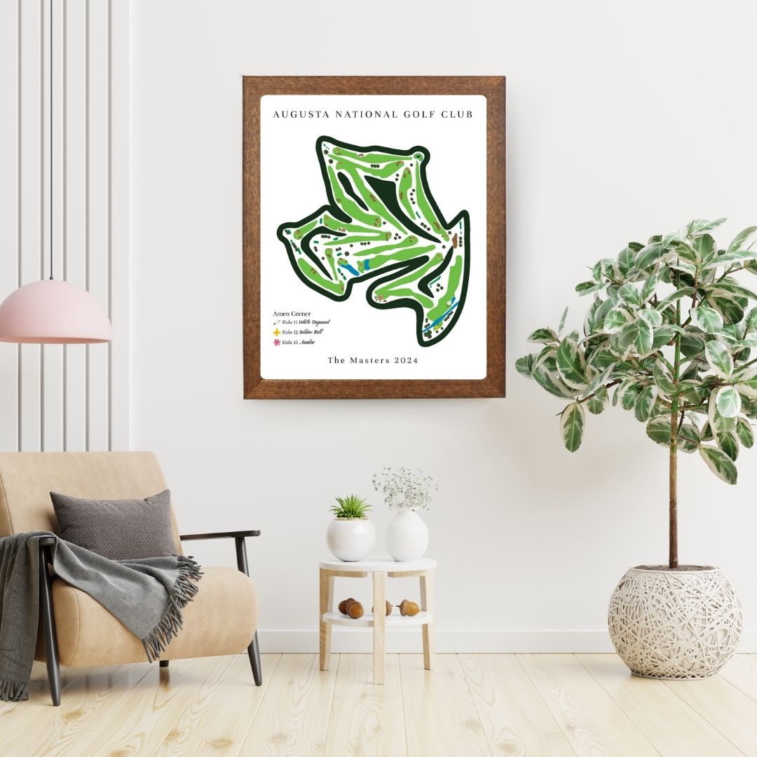 Amen Corner The Masters, Augusta National Golf Club Golf Course Print, Georgia, Golf Map Artwork