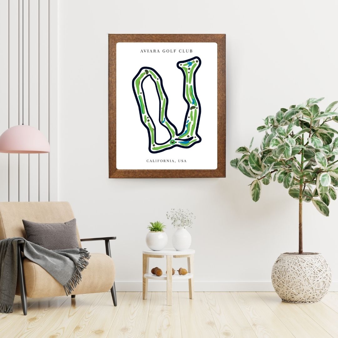 Aviara Golf Club Golf Course Prints, California, Golf Map Artwork