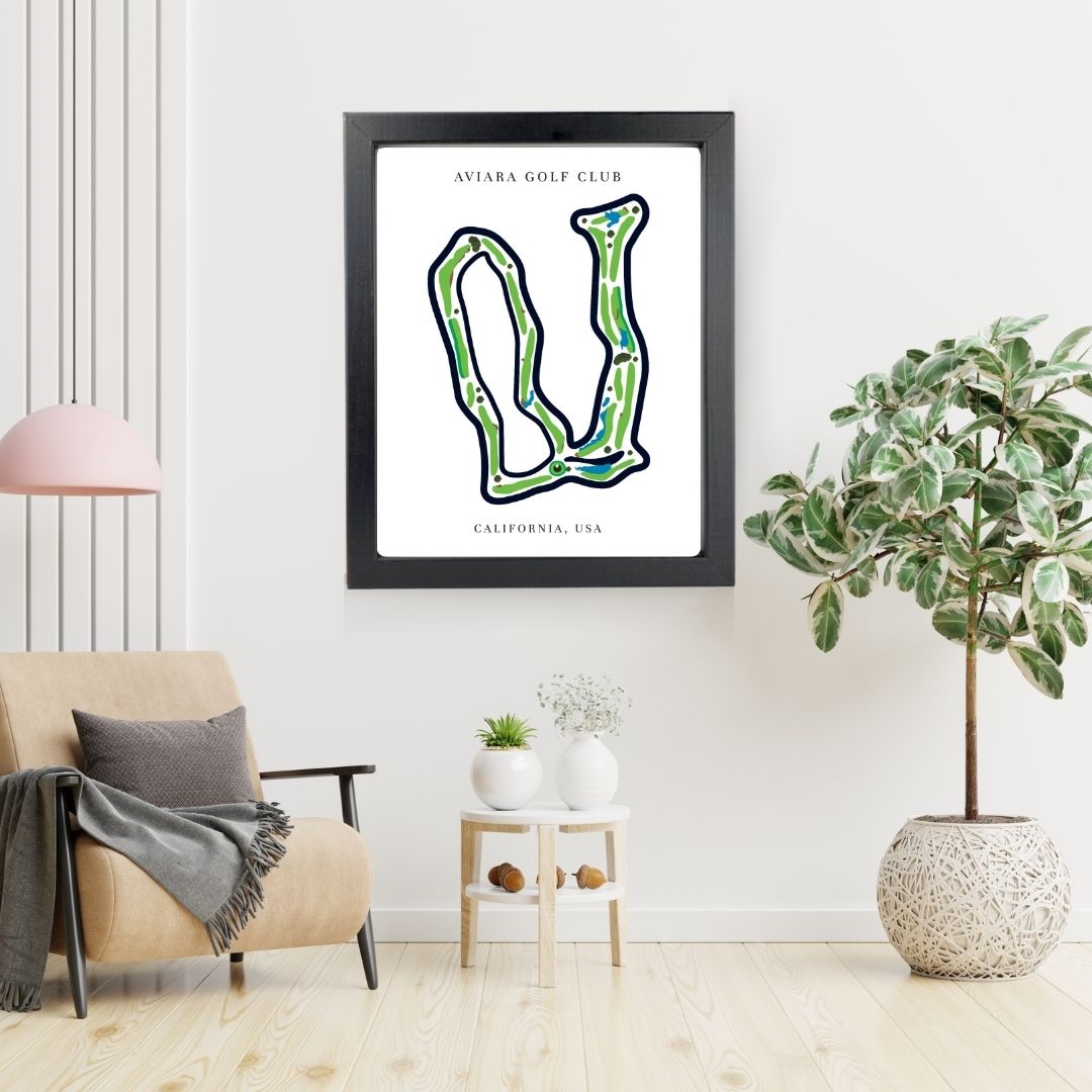 Aviara Golf Club Golf Course Prints, California, Golf Map Artwork