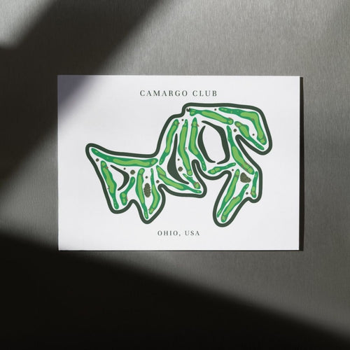 Camargo Club Golf Course Prints, Ohio, Golf Map Artwork