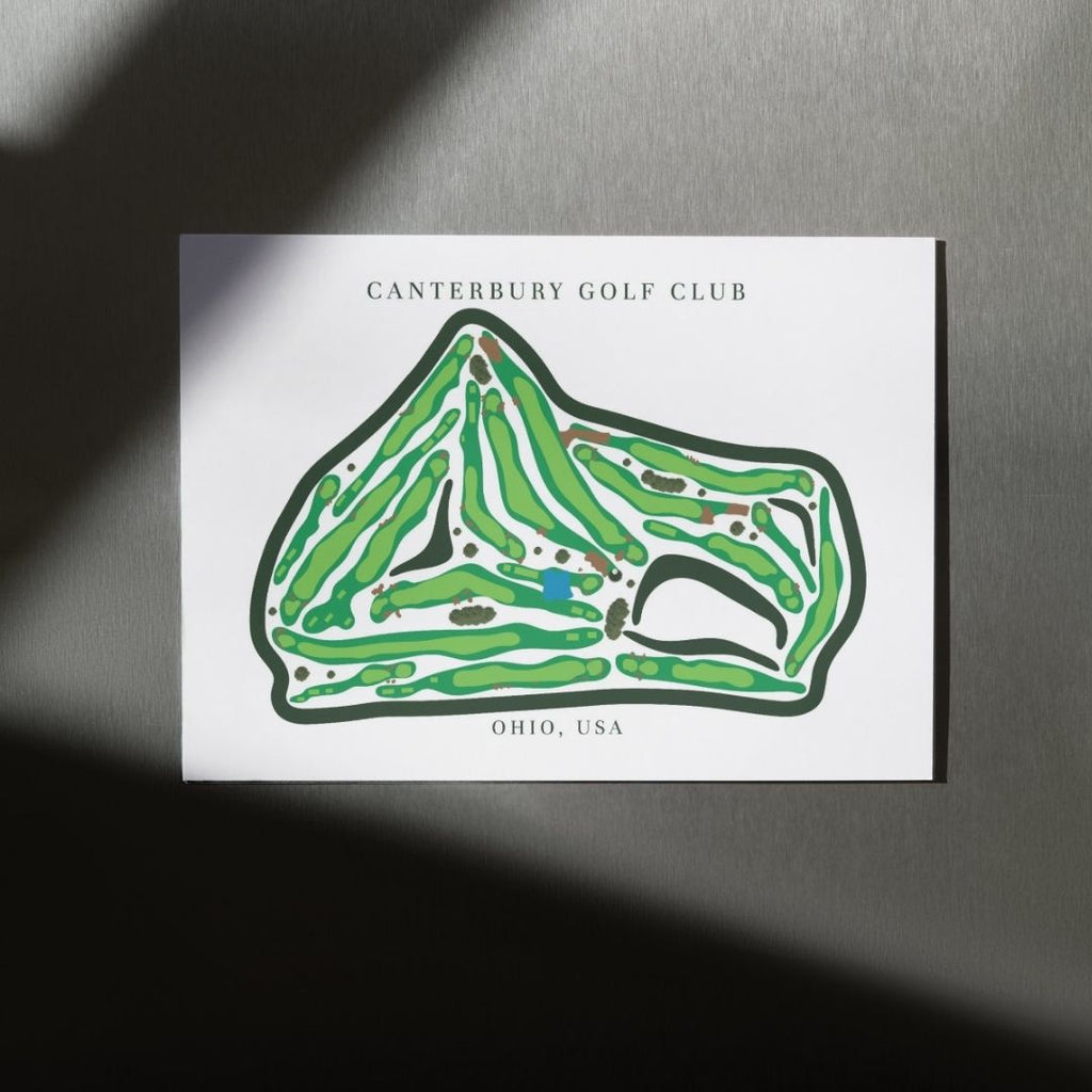 Canterbury Golf Club Golf Course Prints, Ohio, Golf Map Artwork