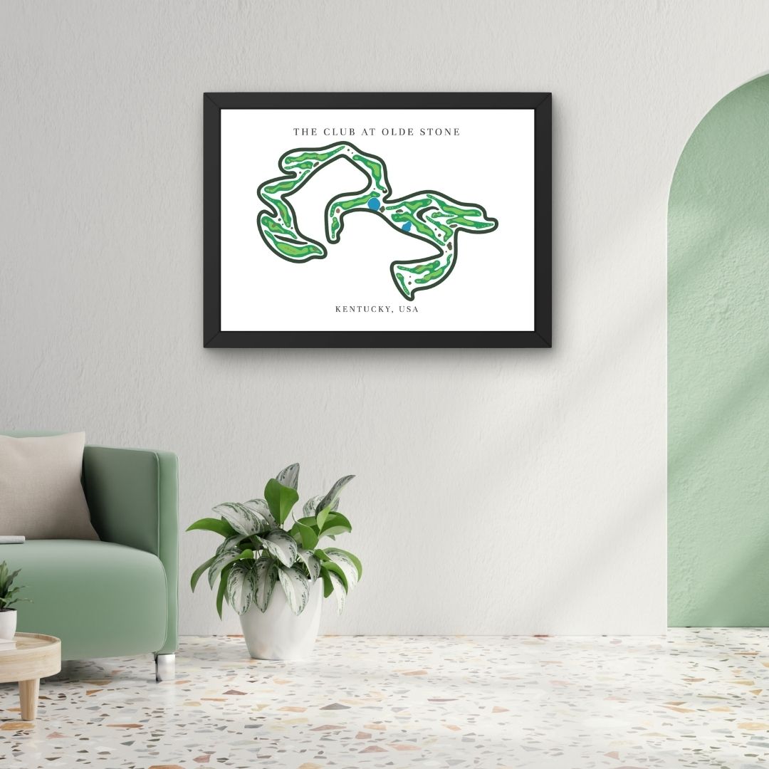 The Club at Olde Stone Golf Course Prints, Kentucky, Golf Map Artwork