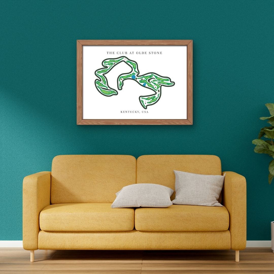 The Club at Olde Stone Golf Course Prints, Kentucky, Golf Map Artwork