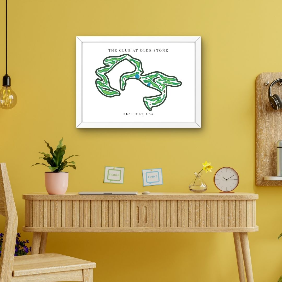 The Club at Olde Stone Golf Course Prints, Kentucky, Golf Map Artwork