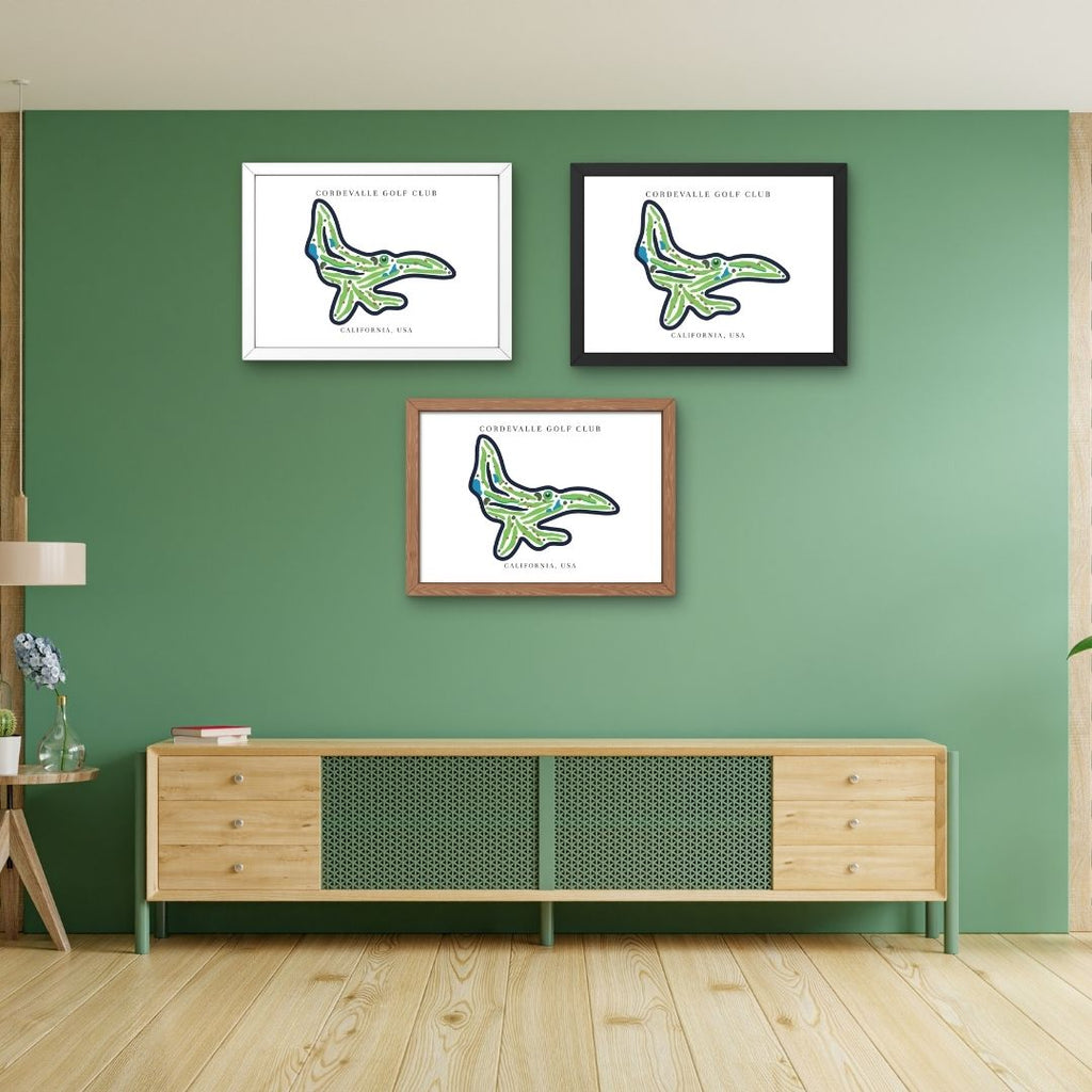 CordeValle Golf Club Golf Course Prints, California, Golf Map Artwork