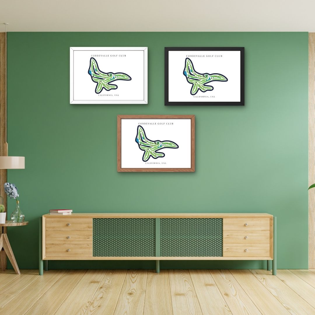 CordeValle Golf Club Golf Course Prints, California, Golf Map Artwork