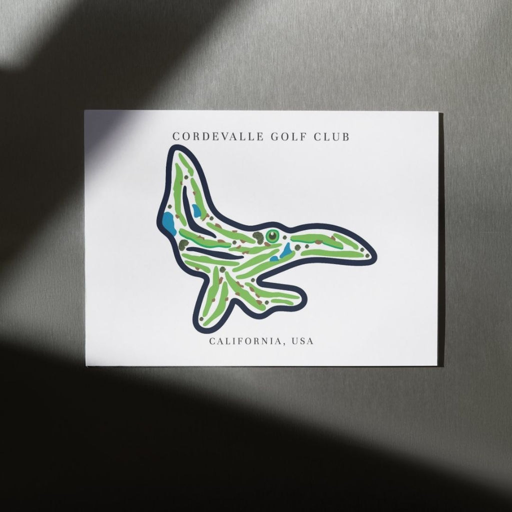 CordeValle Golf Club Golf Course Prints, California, Golf Map Artwork