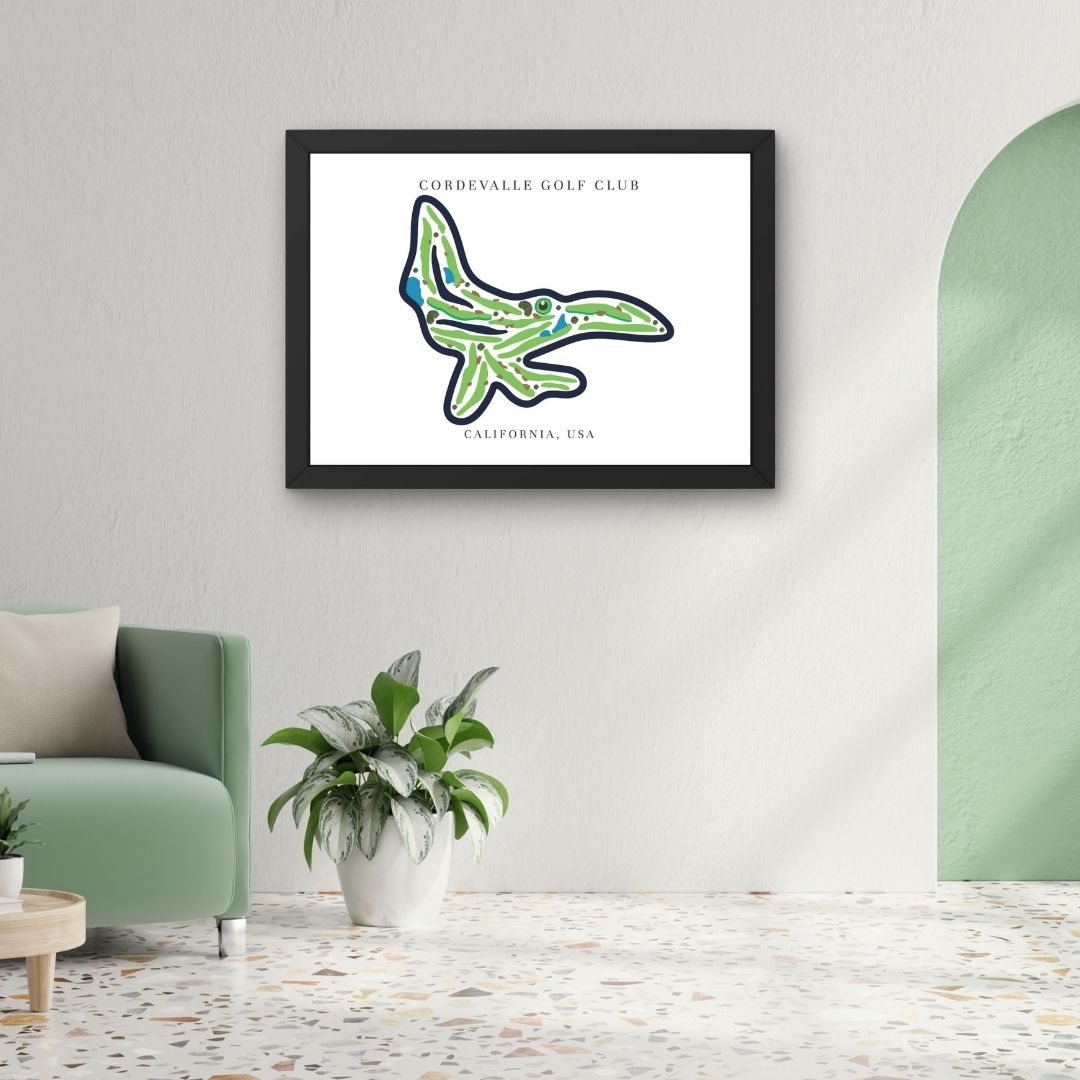 CordeValle Golf Club Golf Course Prints, California, Golf Map Artwork