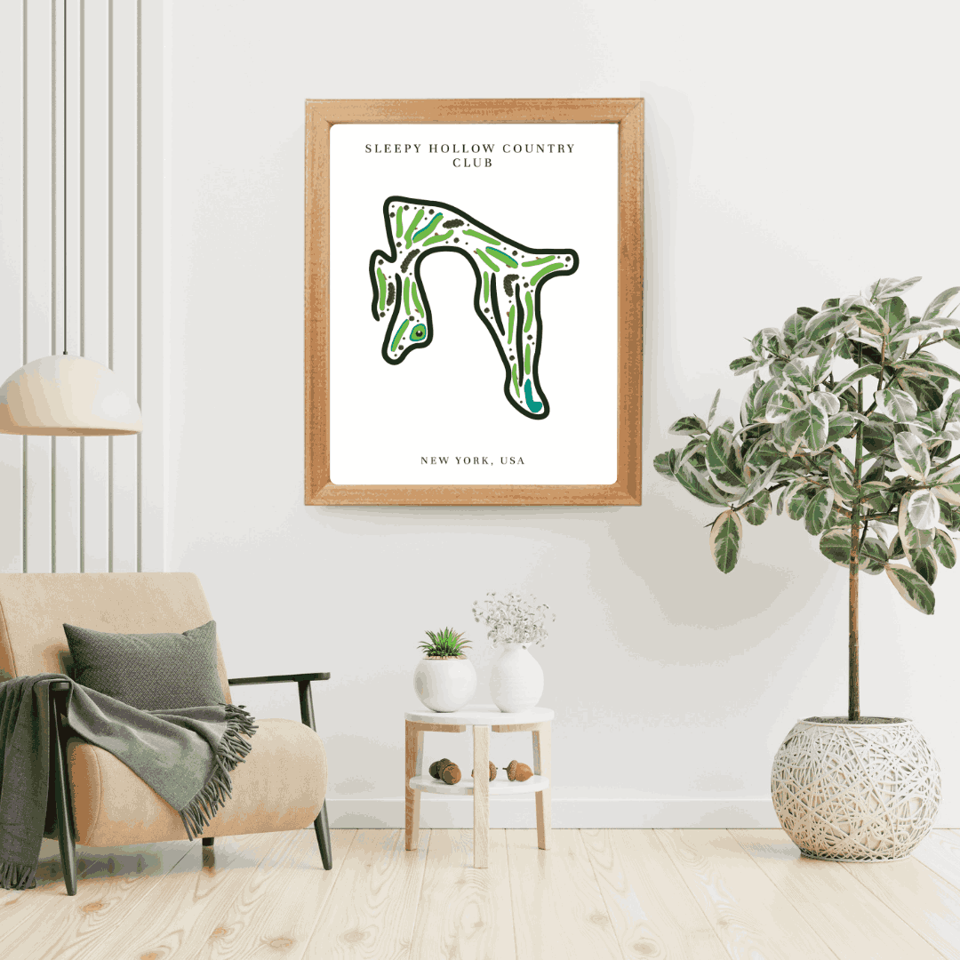 Sleepy Hollow Country Club Golf Course Print, New York, Golf Map artworks