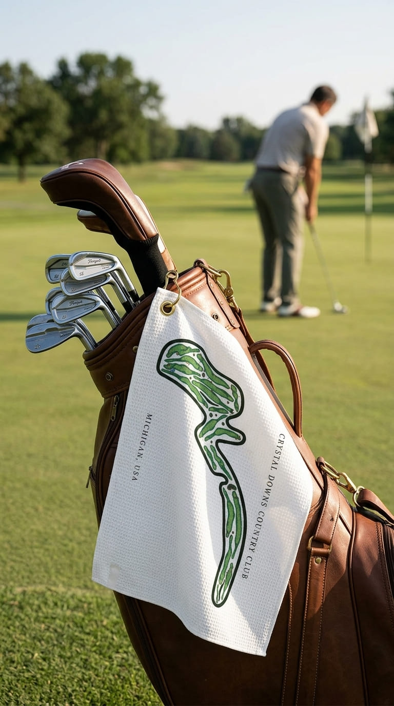 Crystal downs country club Michigan | Golf Course Print Towels | Golf Course Microfiber