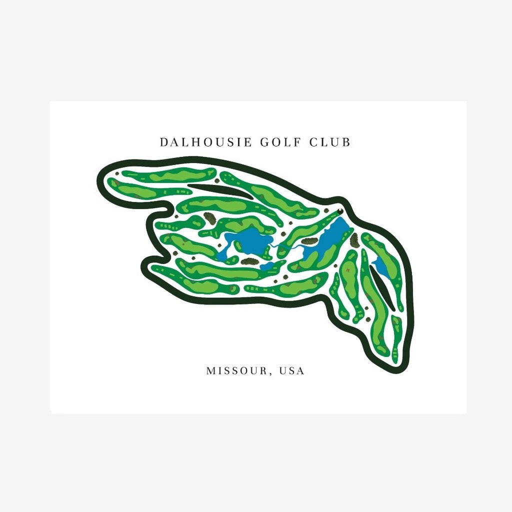 Dalhousie Golf Club Golf Course Prints, Missouri, Golf Map Artwork