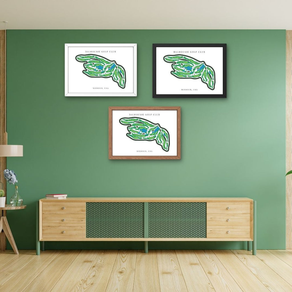 Dalhousie Golf Club Golf Course Prints, Missouri, Golf Map Artwork