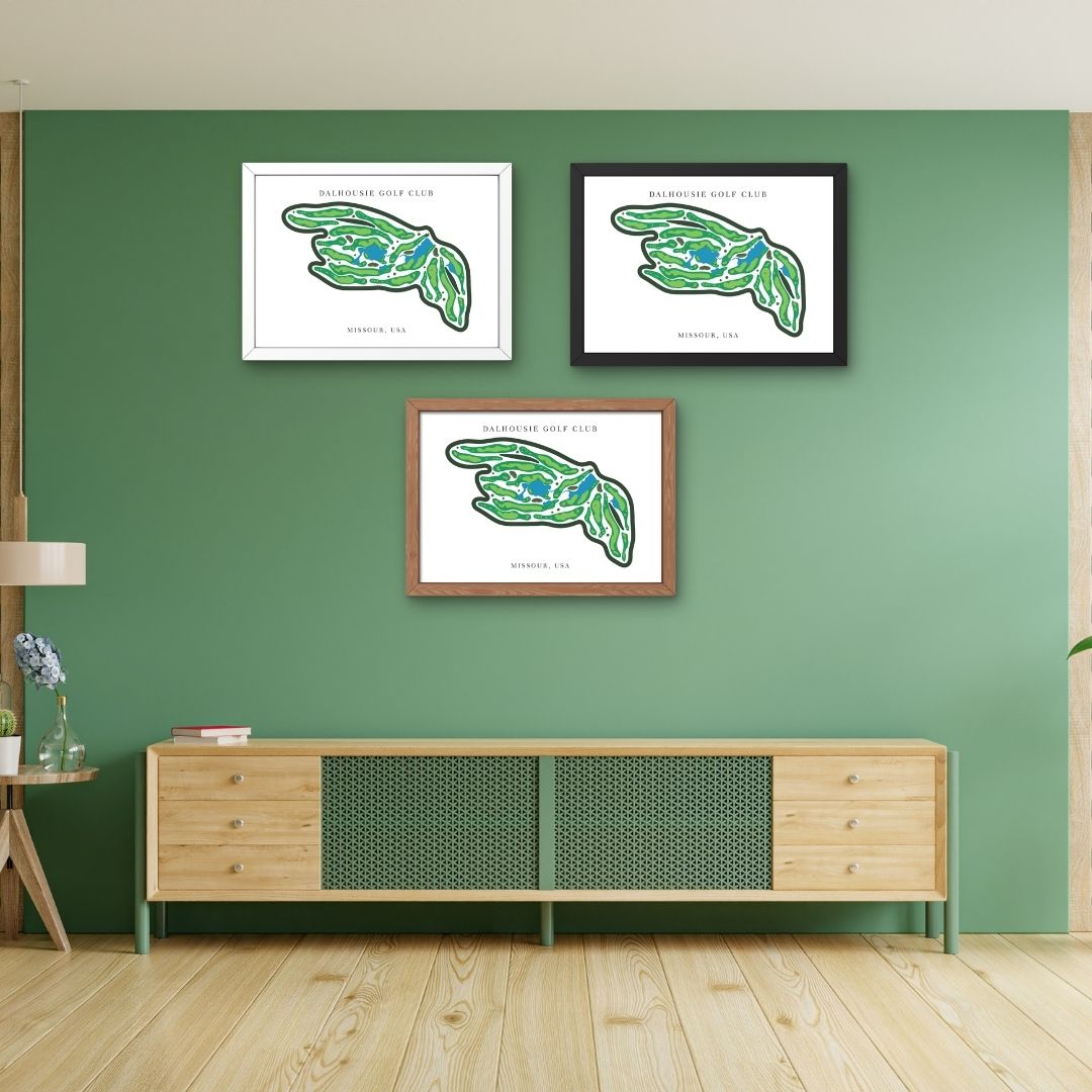 Dalhousie Golf Club Golf Course Prints, Missouri, Golf Map Artwork