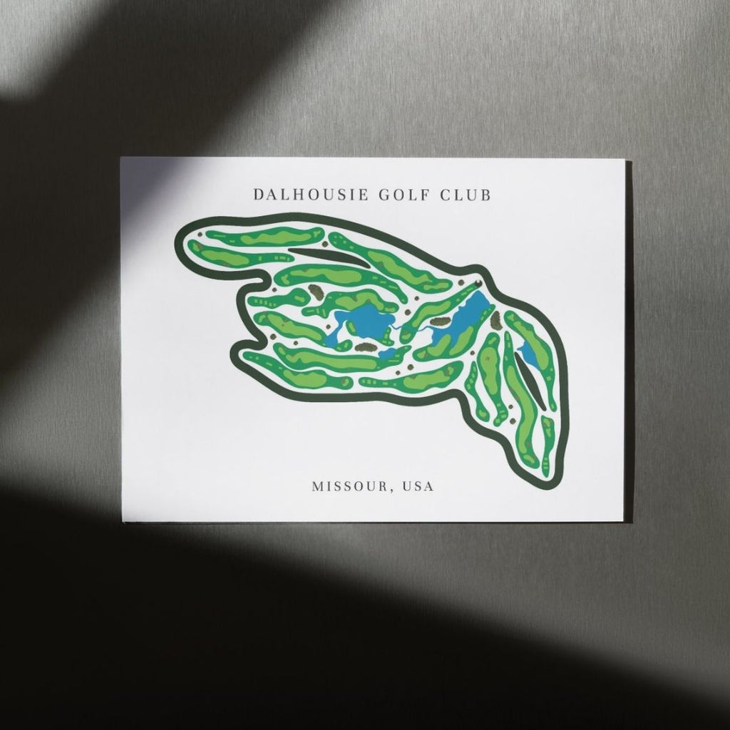 Dalhousie Golf Club Golf Course Prints, Missouri, Golf Map Artwork