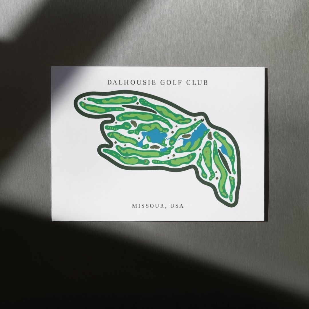 Dalhousie Golf Club Golf Course Prints, Missouri, Golf Map Artwork