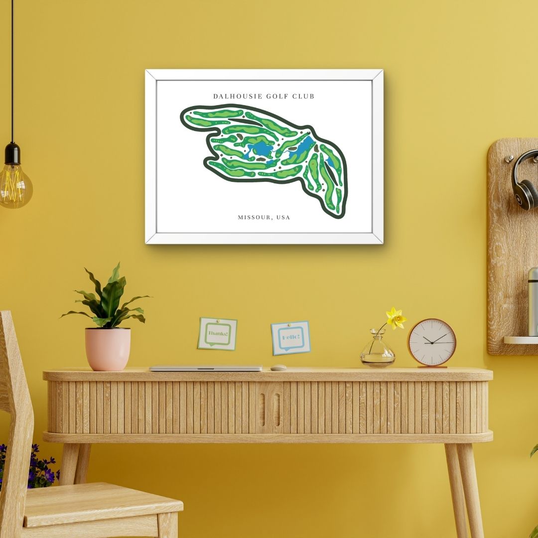 Dalhousie Golf Club Golf Course Prints, Missouri, Golf Map Artwork