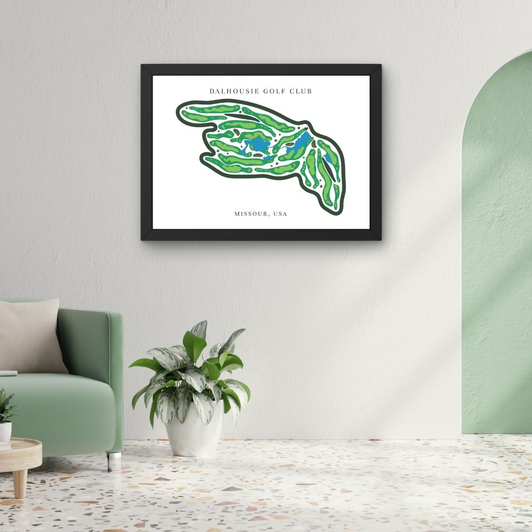 Dalhousie Golf Club Golf Course Prints, Missouri, Golf Map Artwork