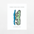 Torrey Pines Golf Course Print, California, Golf Map Artworks
