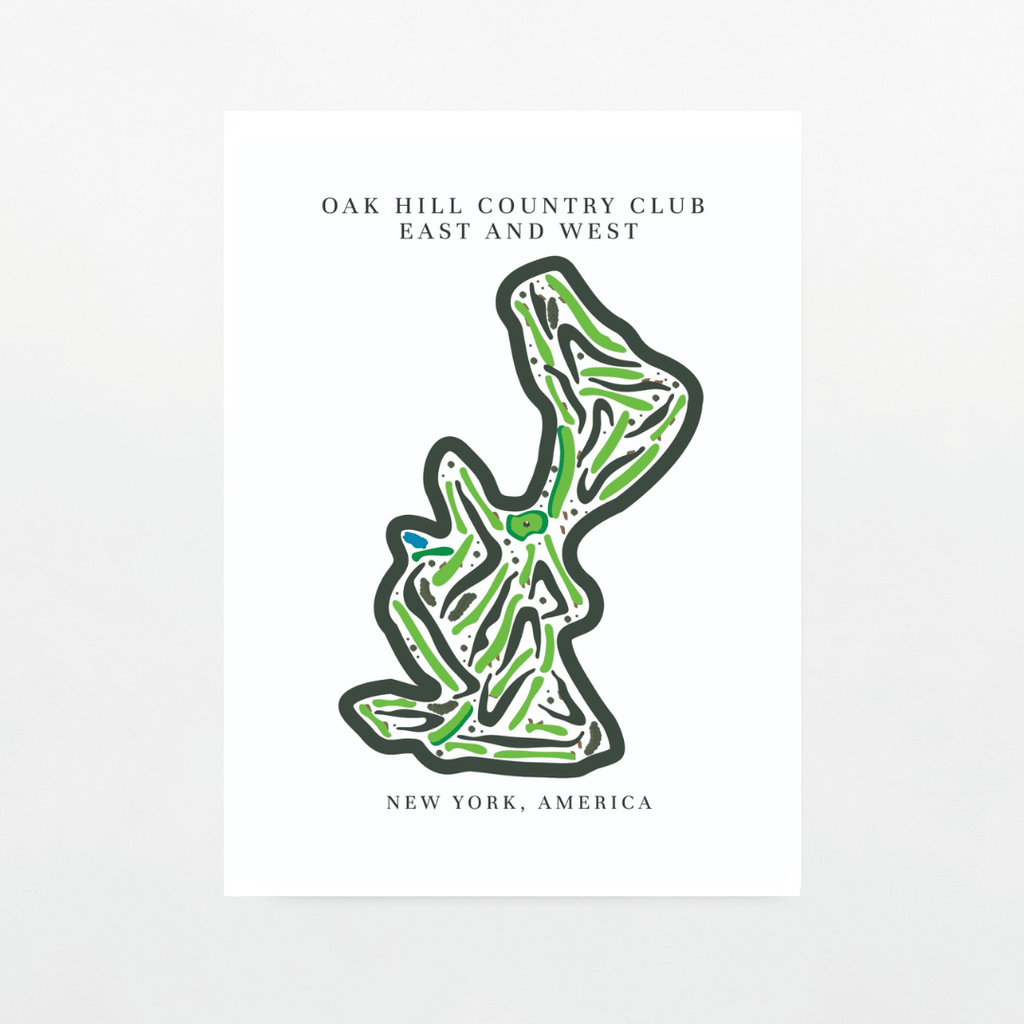 Oak Hill Country Club East & West, Golf Course Print, New York
