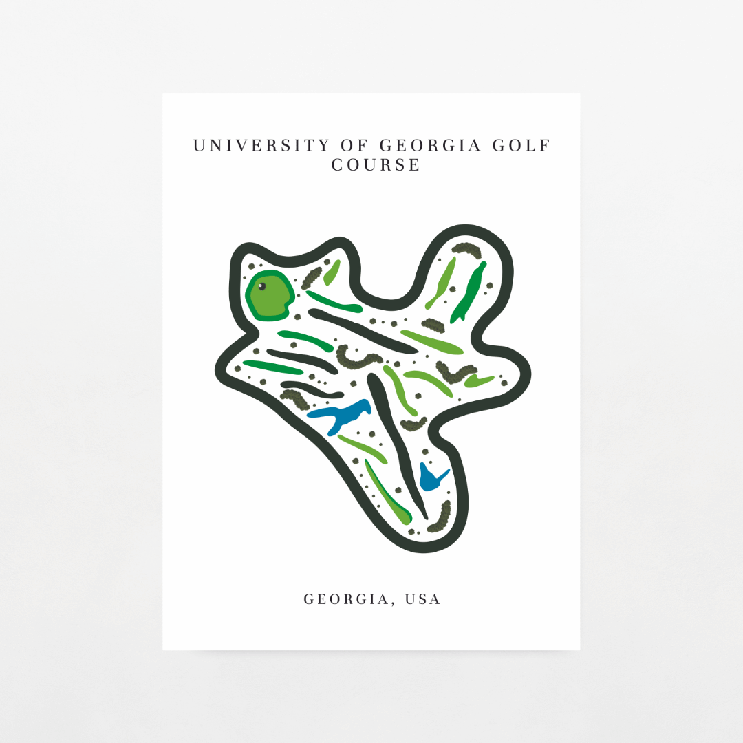 University of Georgia Golf Course Print, Georgia