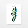 Whistling Straits Golf Course Print, Wisconsin, Golf Map Artworks