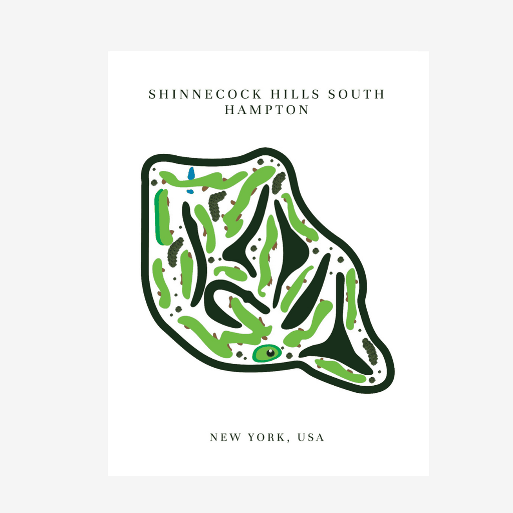 Shinnecock Hills Golf Course Print, New York, Golf Map Artworks