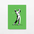 Men Playing Golf Illustration, Golf Wall Art Print Gifts