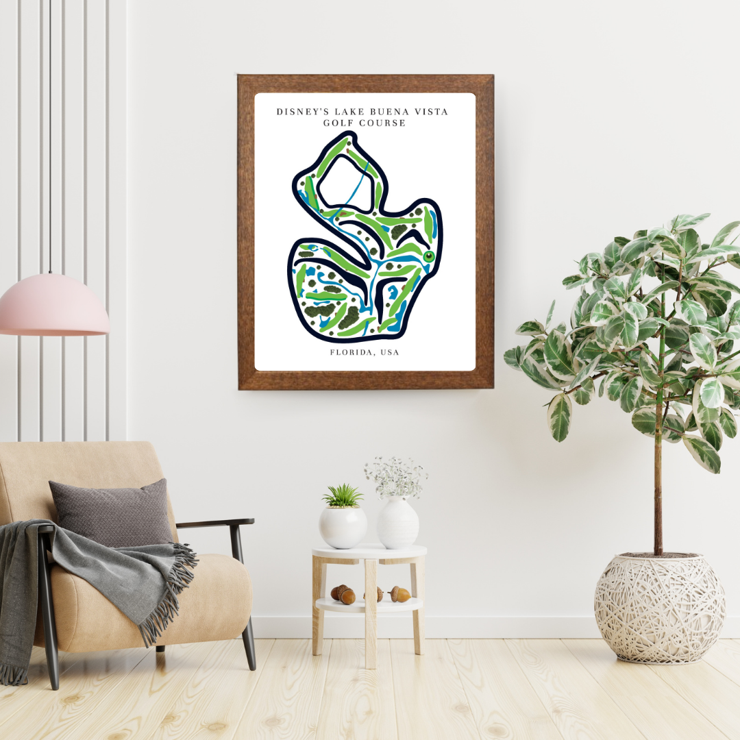 Disney's Lake Buena Vista Golf Course Prints, Florida, Golf Map Artwork