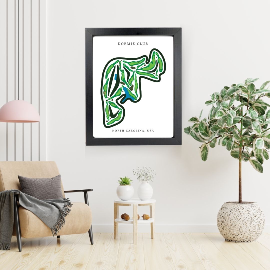 Dormie Club Golf Course Prints, North Carolina, Golf Map Artwork