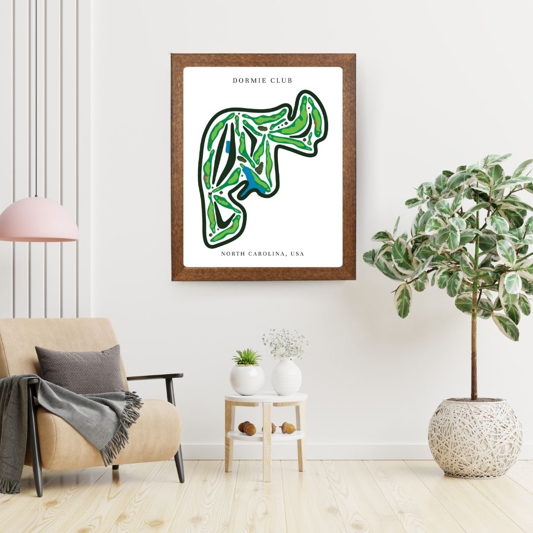 Dormie Club Golf Course Prints, North Carolina, Golf Map Artwork