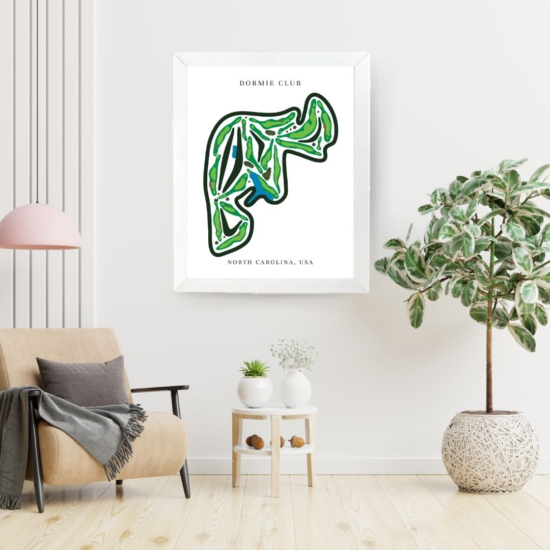 Dormie Club Golf Course Prints, North Carolina, Golf Map Artwork