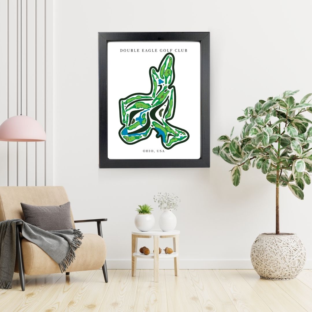 Double Eagle Golf Club Golf Course Prints, Ohio, Golf Map Artwork