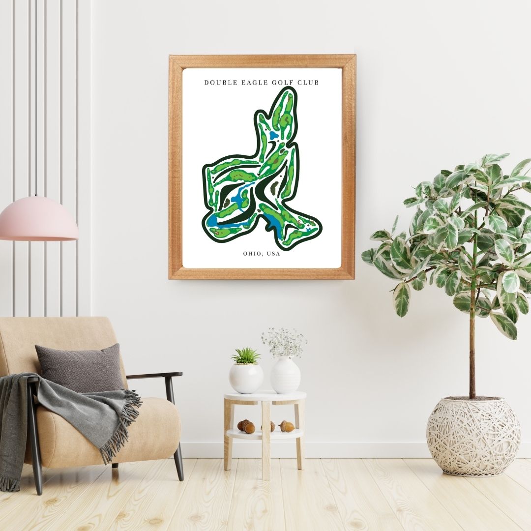 Double Eagle Golf Club Golf Course Prints, Ohio, Golf Map Artwork