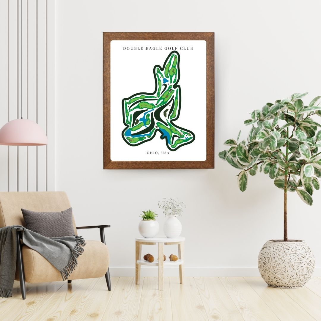 Double Eagle Golf Club Golf Course Prints, Ohio, Golf Map Artwork