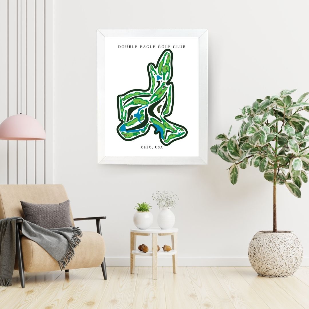 Double Eagle Golf Club Golf Course Prints, Ohio, Golf Map Artwork