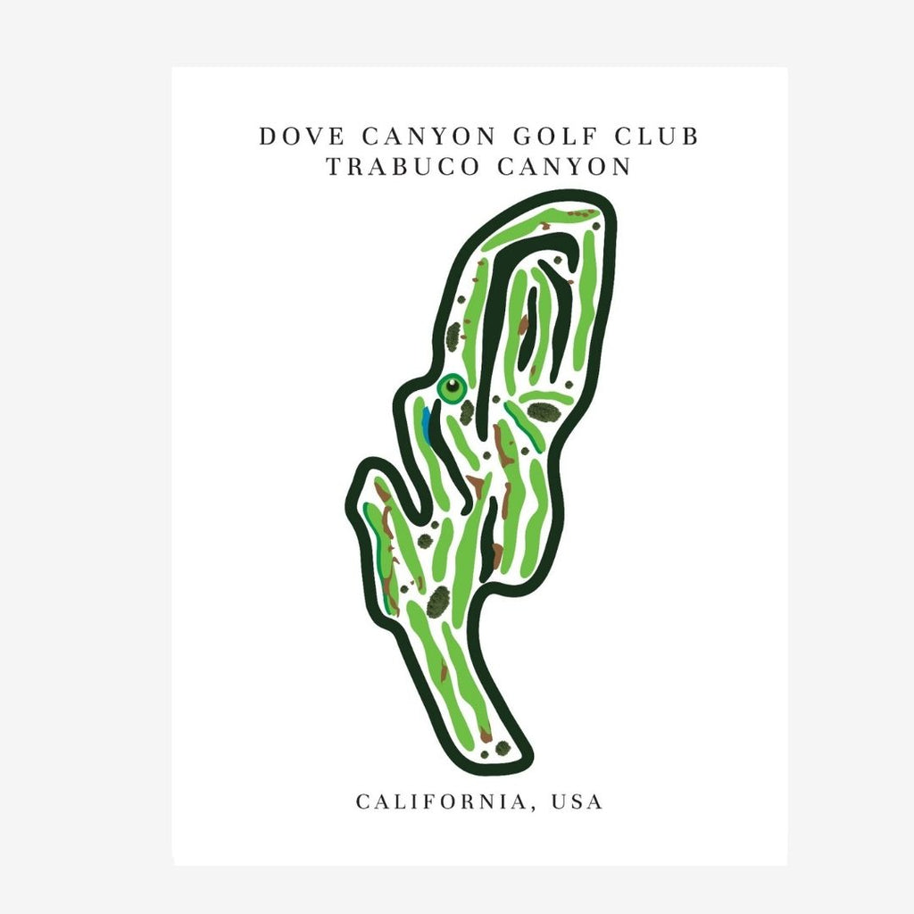 Dove Canyon Golf Club Golf Course Prints, California, Golf Map Artwork