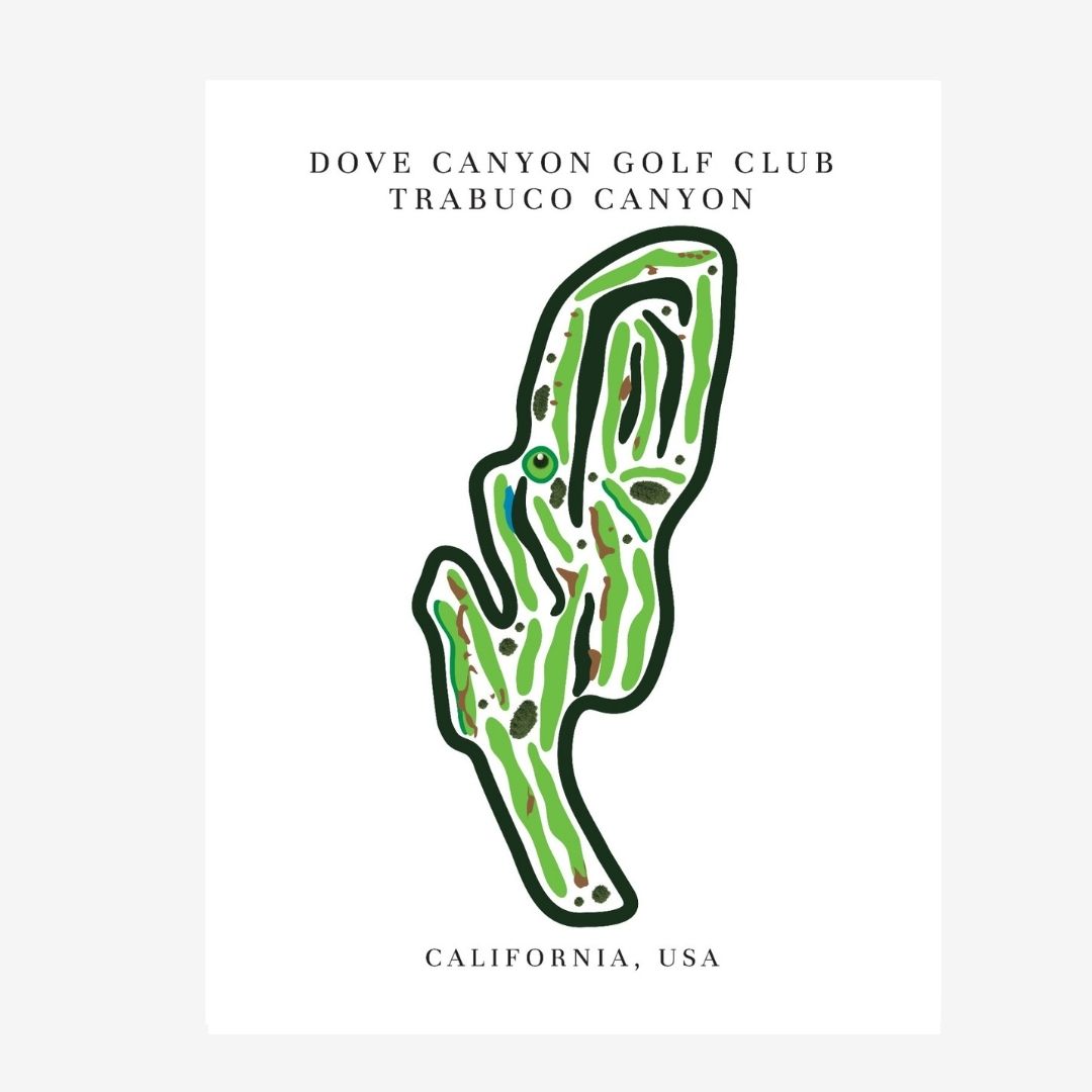 Dove Canyon Golf Club Golf Course Prints, California, Golf Map Artwork