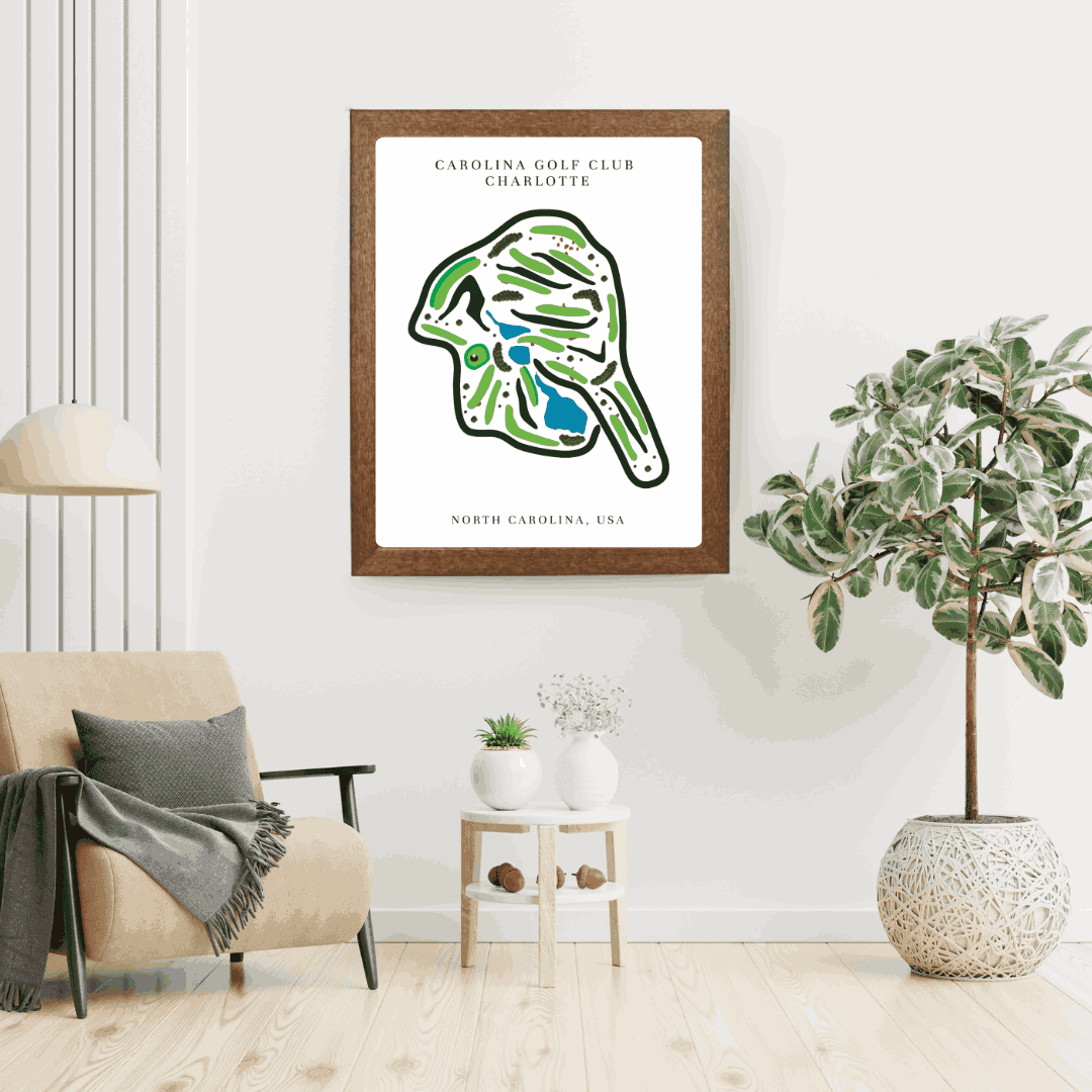Carolina Golf Club Golf Course Print, North Carolina, Golf Map artworks