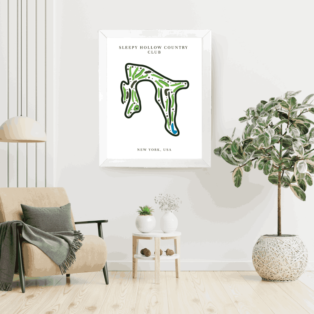 Sleepy Hollow Country Club Golf Course Print, New York, Golf Map artworks