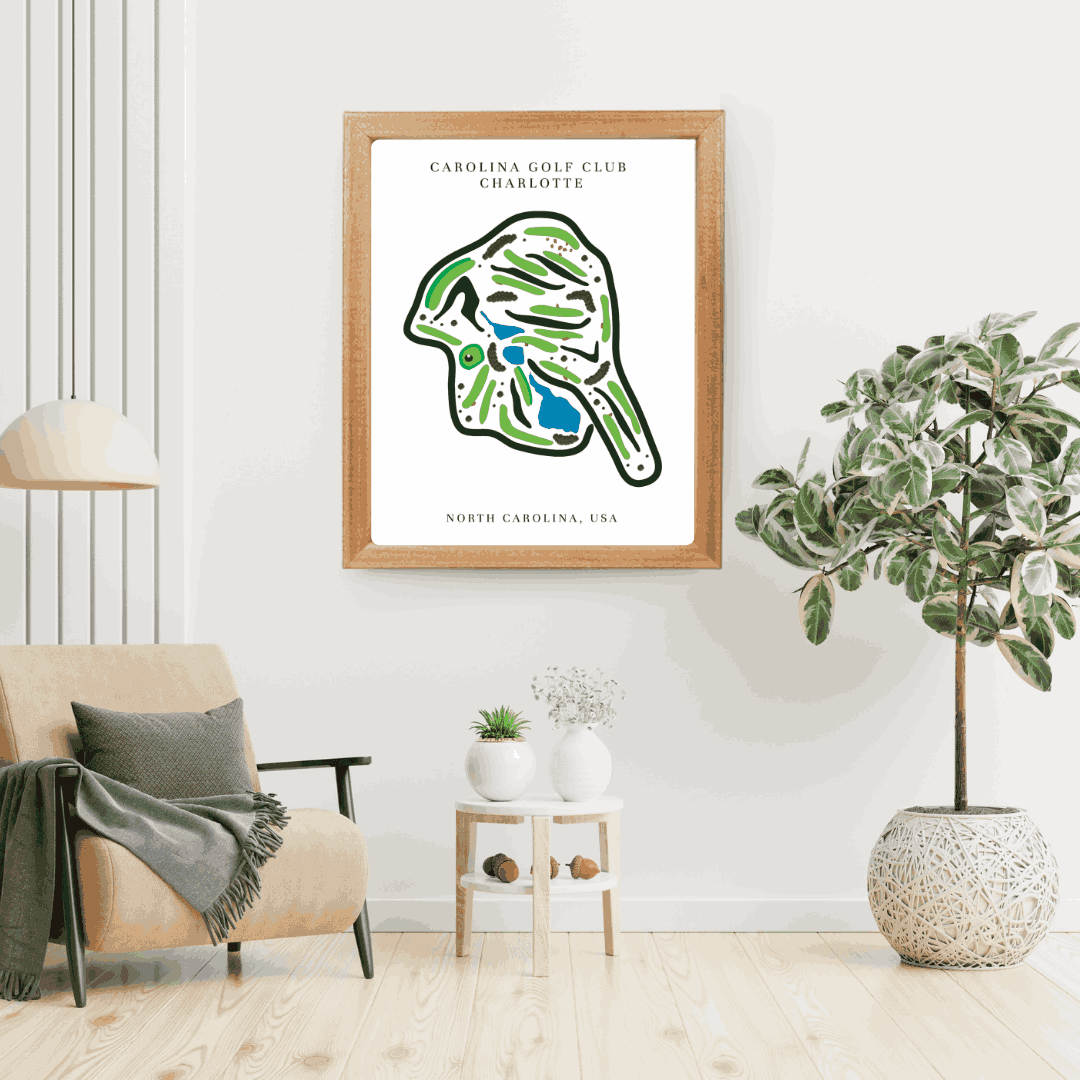 Carolina Golf Club Golf Course Print, North Carolina, Golf Map artworks