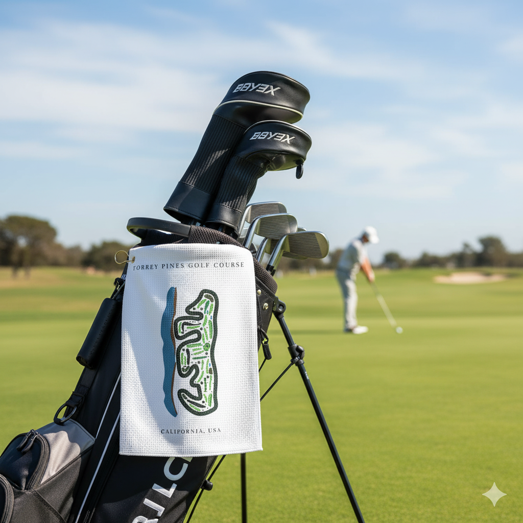 Custom Golf Course Towel | Golf Course Prints, Golf Course Print Towels, Golf Course Microfiber