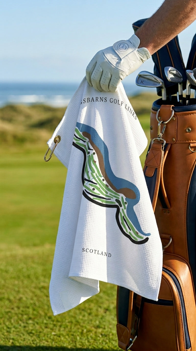 Kingsbarns Golf Links Golf Course Prints, Scotland | Golf Course Print Towels | Golf Course Microfiber