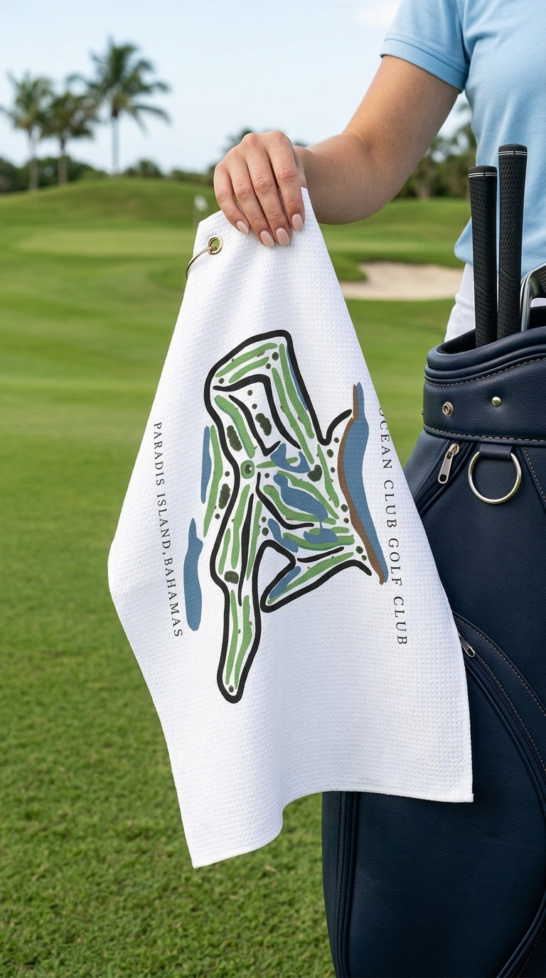 The Ocean Club Golf Club Golf Course Prints, Paradise Island – Bahamas | Golf Course Print Towels | Golf Course Microfiber