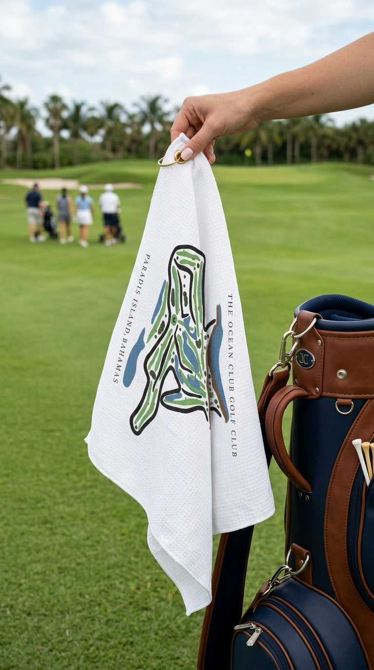 The Ocean Club Golf Club Golf Course Prints, Paradise Island – Bahamas | Golf Course Print Towels | Golf Course Microfiber